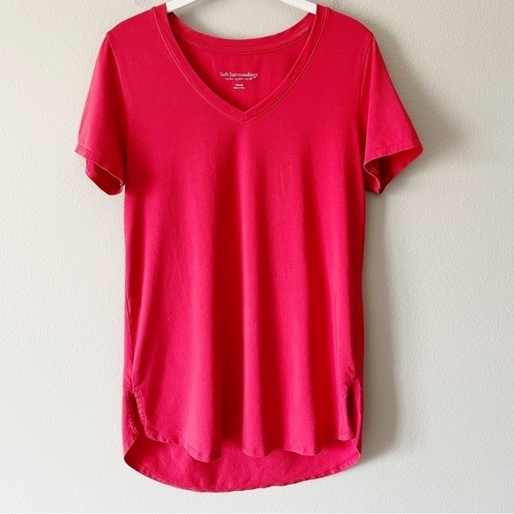 Soft Surroundings Isabel Pima Cotton Short Sleeve Tunic Tee Shirt Size XS - Picture 1 of 8